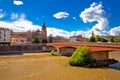 City of Verona Adige river and San Fermo Maggiore church