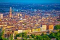 City of Verona old center and Adige river aerial panoramic view Royalty Free Stock Photo