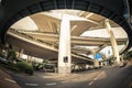 City viaduct by fisheye view Royalty Free Stock Photo