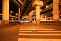 City viaduct at night Royalty Free Stock Photo