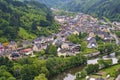 The city of Vianden and River Our, Luxembourg Royalty Free Stock Photo