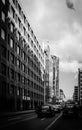 City vieuw of Brussels in black and white