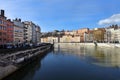 City View along the Saone River of Lyon France Royalty Free Stock Photo