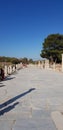 City view in the ancient city of Izmir Ephesus, a show is held here