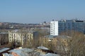 City view from the bell tower of the Znamensky Monastery church. Irkutsk