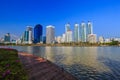 City view at Benjakitti Park, Bangkok, Thailand Royalty Free Stock Photo