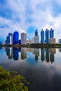 City view at Benjakitti Park, Bangkok, Thailand Royalty Free Stock Photo