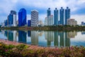 City view at Benjakitti Park, Bangkok, Thailand Royalty Free Stock Photo