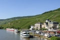 City view Bernkastel with vineyards on the Moselle