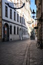 City view in bratislava empty street Royalty Free Stock Photo