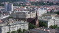 City view of Brno with municipal authorities and Gothic church, Czechia