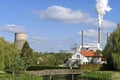 City view with Essent power plant and park