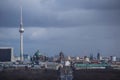 City view from The Golden Angel of the Siegessaeule in Berlin Royalty Free Stock Photo