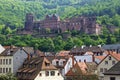City view of Heidelberg with ancient castle