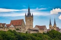 City view of the historical town Bad Wimpfen on the Neckar River. Neckartal, Baden-Wuerttemberg, Germany, Europe