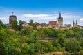 City view of the historical town Bad Wimpfen on the Neckar River. Neckartal, Baden-Wuerttemberg, Germany, Europe