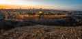 City view of Jerusalem from mount of olives in Israel Royalty Free Stock Photo