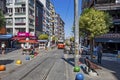 The city view from Kadikoy district of asia continent in Istanbul in summer season