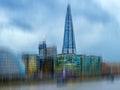 City view of London over river Thames from Tower Bridge Royalty Free Stock Photo