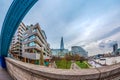 City view of London over river Thames from Tower Bridge Royalty Free Stock Photo