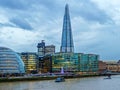 City view of London over river Thames from Tower Bridge Royalty Free Stock Photo