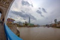 City view of London over river Thames from Tower Bridge Royalty Free Stock Photo