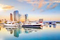 City View with Marina Bay at San Diego, California Royalty Free Stock Photo