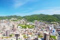 City view of Moji-ku in Kitakyushu, Japan