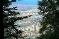 City view from the mountain. Vitosha mountain, Sofia, Bulgaria Royalty Free Stock Photo