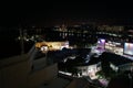 City view at night. Cancun is a city in southeastern Mexico on the northeast coast of the Yucatan Peninsula in the Mexican state o