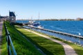 City view on old medieval houses in small historical town Veere in Netherlands, province Zeeland Royalty Free Stock Photo