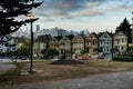 City View Painted Ladies with street light in San Francisco Cali