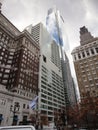 City view in philadelphia autumn day shot skyscrabers Royalty Free Stock Photo