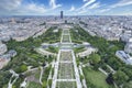 City view from Tour Eiffel in Paris. Royalty Free Stock Photo