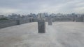 City view from upper deck of a building