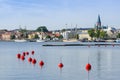 City view Vastervik harbour Royalty Free Stock Photo