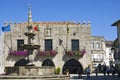 City view of Viana do Castelo with ancient city hall Royalty Free Stock Photo