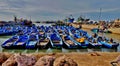 Morocco holiday travel panoramic views and city views,the blue boats