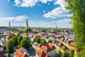 City Views, Facades of houses in the state capital of Germany.