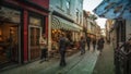 Vlissingen, Zeeland, Holland/Netherlands - November 2017: Pedestrians in the shopping street