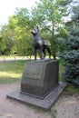 The city of Volgograd. Monument to the dog - participant of the Battle of Stalingrad (1942-1943).