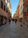 City walkway in Rovinj Royalty Free Stock Photo