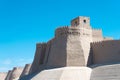 City wall of Ancient city of Itchan Kala in Khiva, Uzbekistan. Itchan Kala is Unesco World Heritage Site. Royalty Free Stock Photo