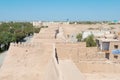 City wall of Ancient city of Itchan Kala in Khiva, Uzbekistan. Itchan Kala is Unesco World Heritage Site. Royalty Free Stock Photo