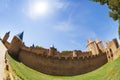 City wall of Carcassonne fortress, France Royalty Free Stock Photo