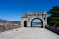 City wall gate and path in Pamplona, Spain