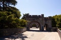 City wall gate and path in Pamplona, Spain Royalty Free Stock Photo