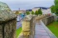 City wall walk promenade, in York