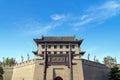 City wall of Xi`an, Yongning Gate, Sothern Gate Royalty Free Stock Photo