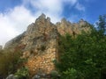 City walls of The Castle of Alanya. Royalty Free Stock Photo